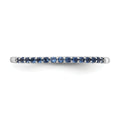 0.24 Ct Round Blue Sapphire Prong White Gold Half Eternity Ring by Fine Color Jewels