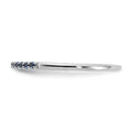0.24 Ct Round Blue Sapphire Prong White Gold Half Eternity Ring by Fine Color Jewels