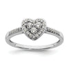 0.26 Ct 10k White Gold Lab Grown Diamond Cluster Halo Pave Engagement Ring