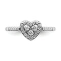 0.26 Ct 10k White Gold Lab Grown Diamond Cluster Halo Pave Engagement Ring by Fine Color Jewels