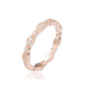 0.27 Ct Round White Sapphire Prong Silver Eternity Ring by Fine Color Jewels