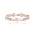 0.27 Ct Round White Sapphire Prong Silver Eternity Ring by Fine Color Jewels