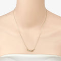 0.28 Ct Round Green Peridot Prong 18K Gold Plated Silver Heart & Infinity Necklace by Fine Color Jewels