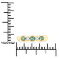 0.45 Ct Genuine Alexandrite and Diamond 18K Yellow Gold Five Stone Ring by Fine Color Jewels