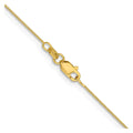 0.5 mm 14k Gold Box Chain with Lobster Clasp by Fine Color Jewels
