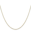 0.5 mm 14k Solid Gold Box Link Chain For Women by Fine Color Jewels