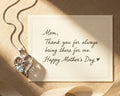 0.50 Ct Heart Blue Topaz Prong Silver Double Heart Mom Pendant Necklace by Fine Color Jewels