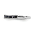 0.51 Ct Round Blue Sapphire Channel Set White Gold Eternity Band Ring by Fine Color Jewels