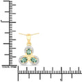 0.55 Ct Genuine Oval Alexandrite and Diamond 18K Yellow Gold Floral Pendant by Fine Color Jewels