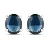 0.60 Ct Oval Blue Sapphire Prong 10K Gold Stud Earrings