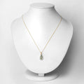 0.63 Ct Genuine Oval Alexandrite and Diamond 18K Yellow Gold Cocktail Pendant by Fine Color Jewels