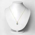 0.67 Ct Genuine Oval Alexandrite and Diamond 18K Yellow Gold Floral Pendant by Fine Color Jewels