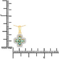 0.67 Ct Genuine Oval Alexandrite and Diamond 18K Yellow Gold Floral Pendant by Fine Color Jewels