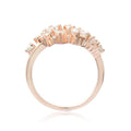 0.67 Ct Round White Sapphire Prong Silver Cluster Ring by Fine Color Jewels