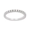 0.70 Ct Round White Moissanite Prong Sterling Silver Eternity Engagement Ring