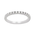 0.70 Ct Round White Moissanite Prong Sterling Silver Eternity Engagement Ring by Fine Color Jewels