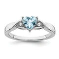 0.77 Ct Heart Gemstone and White Diamond Prong Silver Three Stone Twisted Band Ring by Fine Color Jewels