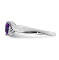 0.77 Ct Heart Gemstone and White Diamond Prong Silver Three Stone Twisted Band Ring by Fine Color Jewels