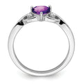 0.77 Ct Heart Gemstone and White Diamond Prong Silver Three Stone Twisted Band Ring by Fine Color Jewels