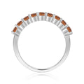 0.8 Ct Round Yellow Citrine Prong Silver Half Eternity Ring by Fine Color Jewels