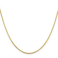 0.8 mm Gold-plated Sterling Silver Box Chain 18 inch by Fine Color Jewels
