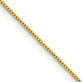 0.8 mm Gold-plated Sterling Silver Box Chain 20 inch by Fine Color Jewels