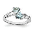 0.85 Ct Heart Purple Amethyst Prong Silver Promise Ring by Fine Color Jewels