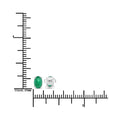 0.88 Ct Oval Green Zambian Emerald Prong 10K Gold Stud Earrings by Fine Color Jewels