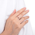 0.89 Ct Round Orange Spessartite Garnet Prong Silver Solitaire Ring by Fine Color Jewels
