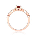 0.89 Ct Round Orange Spessartite Garnet Prong Silver Solitaire Ring by Fine Color Jewels