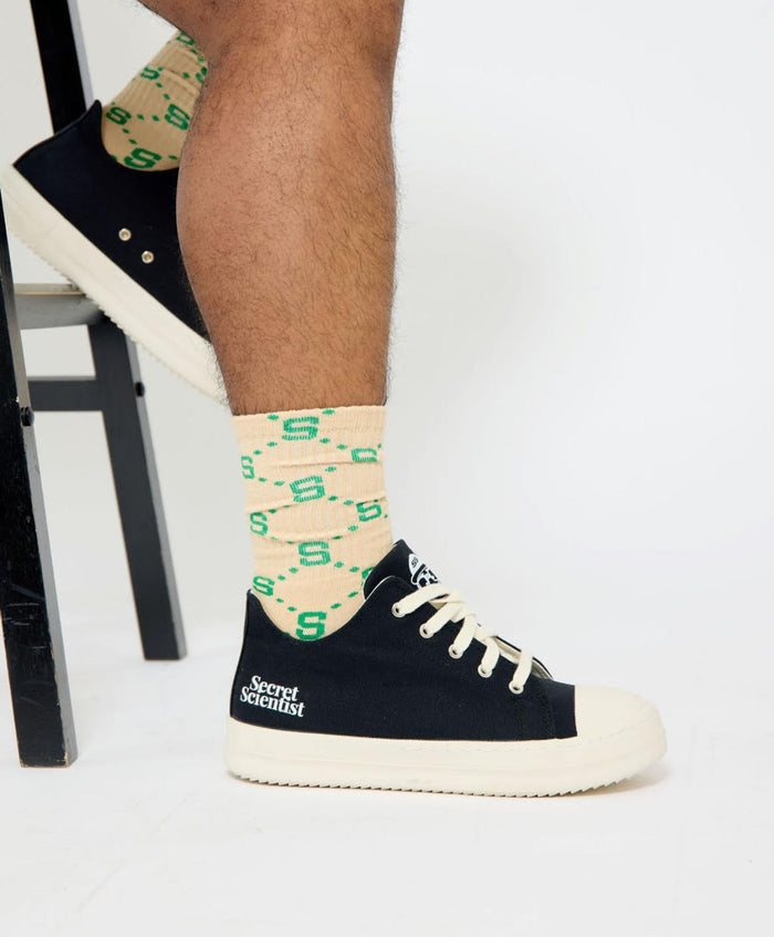 Secret Scientist All Over Print Socks - Brown/Green by SecretScientist