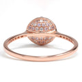 0.92 Ct Round Purple Amethyst and White Topaz Prong Silver Pave Cocktail Ring by Fine Color Jewels