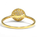 0.92 Ct Round Yellow Citrine and White Topaz Prong Silver Solitaire Ring by Fine Color Jewels