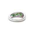 0.93 Ct Marquise Natural Green Chrome Diopside Prong Sterling Silver Eternity Band Ring by Fine Color Jewels