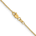 0.95 mm 14K Yellow Gold Twisted Box Chain with Lobster Clasp by Fine Color Jewels
