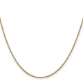 0.95 mm 14K Yellow Gold Twisted Box Chain with Lobster Clasp by Fine Color Jewels