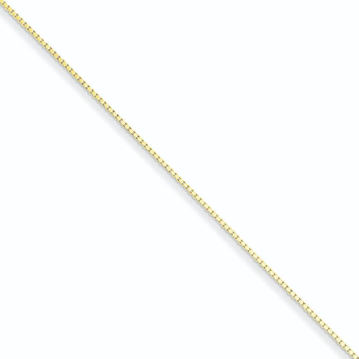 0.9mm Gold-plated Sterling Silver Box Chain 18 inch by Fine Color Jewels