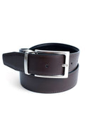Reversible Genuine Leather Black/Brown Men's Belt by Boutique 23