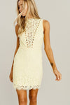 Lace Detail Dress Light Yellow