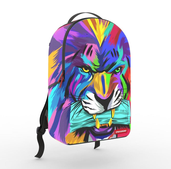 Sprayground AI4 Lion Paint Backpack B4546 by I-Max Fashions