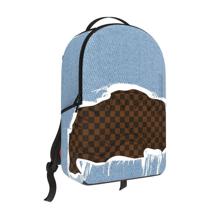 Sprayground Denim Shark Bite DLXSV Backpack B7685 by I-Max Fashions