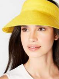 I.n.c. Women's Solid Straw Visor by Vanessa Jane