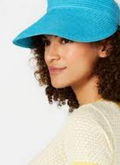 I.n.c. Women's Solid Straw Visor by Vanessa Jane
