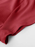 Round Neck Short Sleeve T-Shirt with Bra: Burgundy by Boutique 23