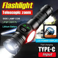 Rechargeable LED Flashlight with 5 Modes & Magnetic Base – Gift Box by DailySale