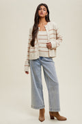 Striped Cami and Cardigan Set by Boutique 23