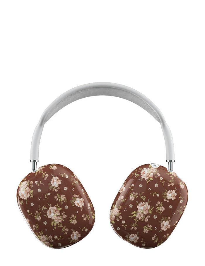 Brown Floral Airpod Max Case by Wildflower Cases