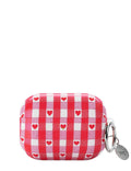 Red Gingham Hearts AirPods by Wildflower Cases