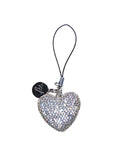 Rhinestone Heart Charm | White by Wildflower Cases