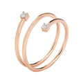 Diamond Spiral 10K Rose Gold Ring by Fine Color Jewels